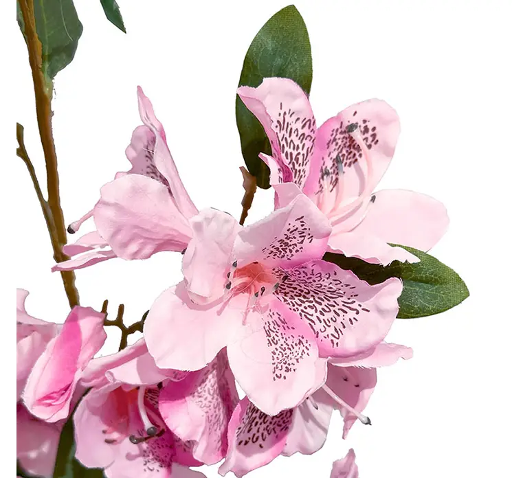 Rhododendron kunstig blomst af plast i lyserød closeup
