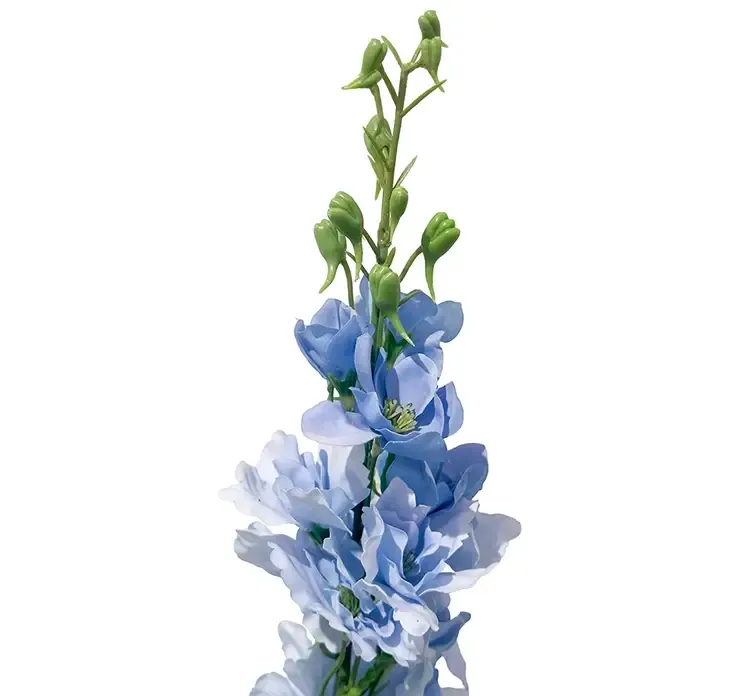 Ridderspore i blå af plast kunstig blomst closeup