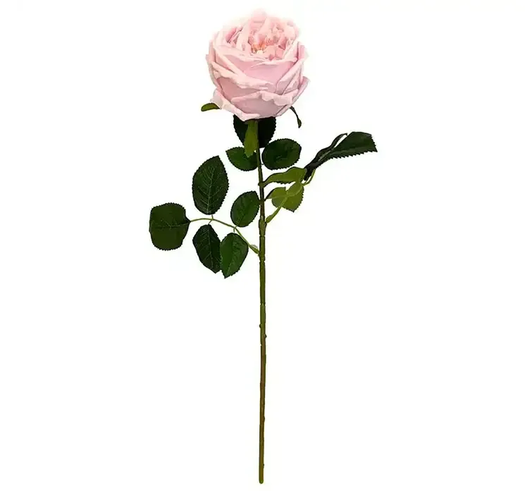 Kunstig rose på stilk i fersken farve