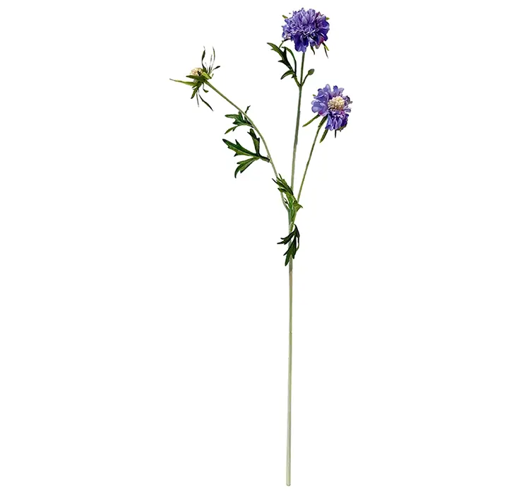 Skabiosa kunstig blomst af plast i blå