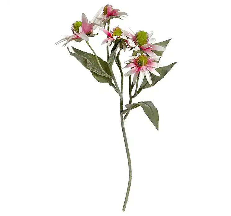 Solhat kunstig blomst af plast i pink