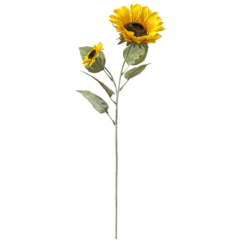 Solsikke kunstig blomst af plast i gul
