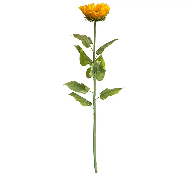 Solsikke kunstig blomst af plast i gul XL størrelse