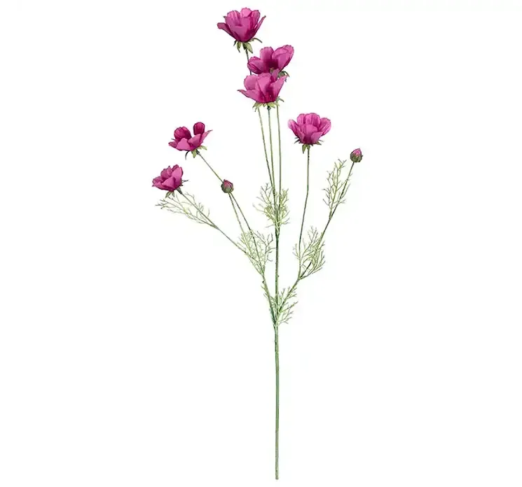 Stolt kavaler af plast i pink kunstig blomst