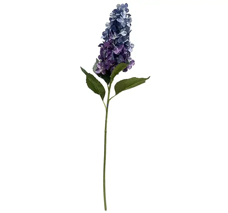 Kunstig syrenhortensia i blå og lilla af plast