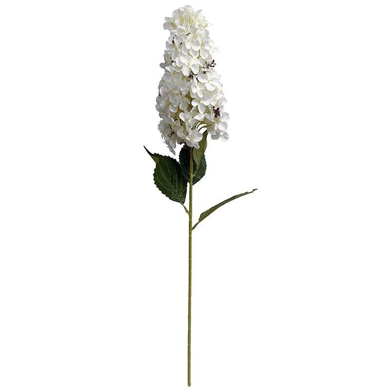 Syrenhortensia kunstig blomst af plast i hvid