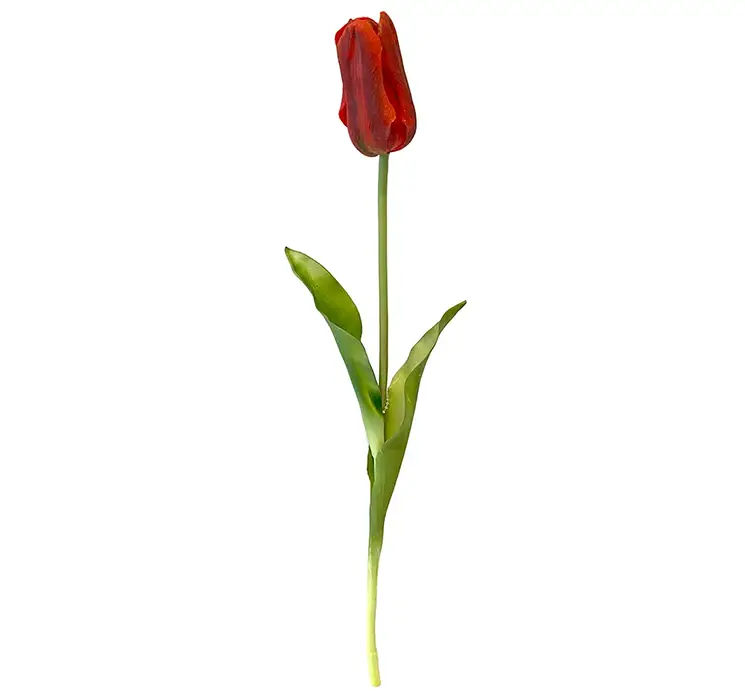 Tulipan kunstig blomst af plast i rød