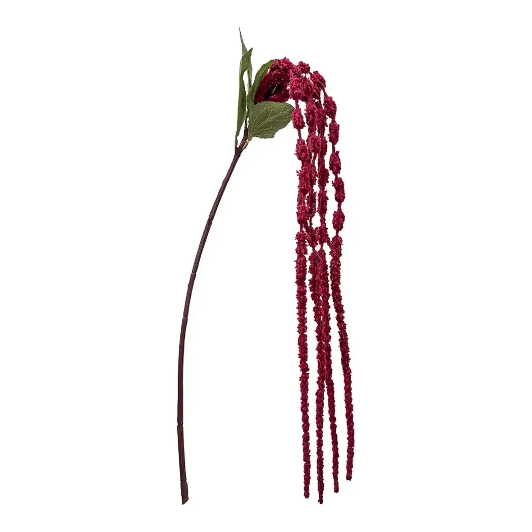 Amarant også kaldet Amaranthus kunstig blomstergren af plast i rød 120cm