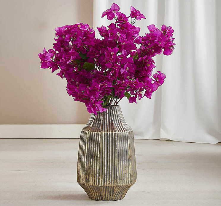 Bourgainvillea kunstig blomster gren af plast i lilla vist flere sammen i vase