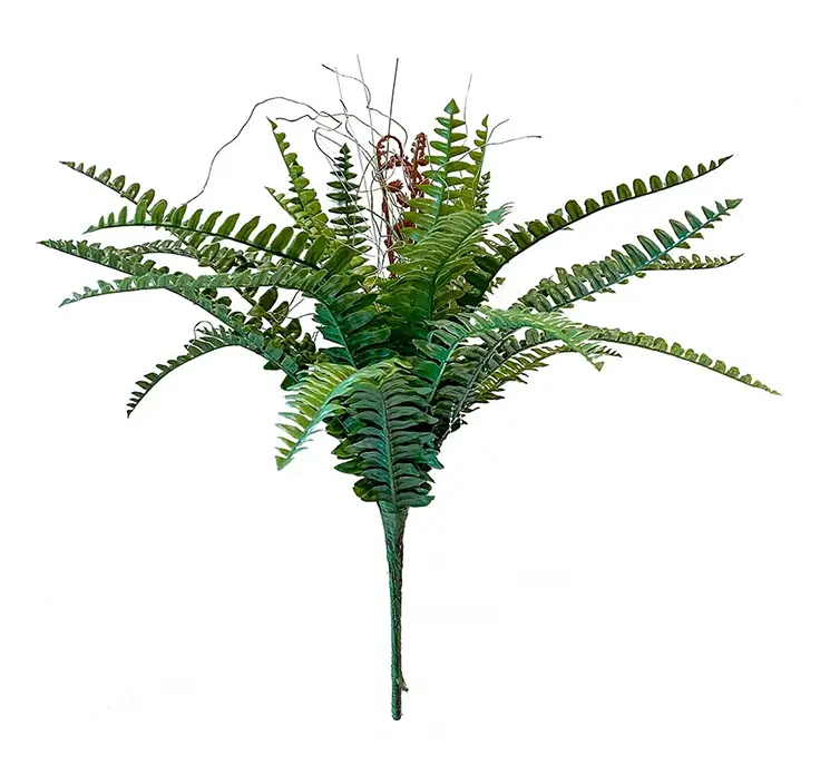 Bregne på stilk kunstig plante af plast i grøn 48cm