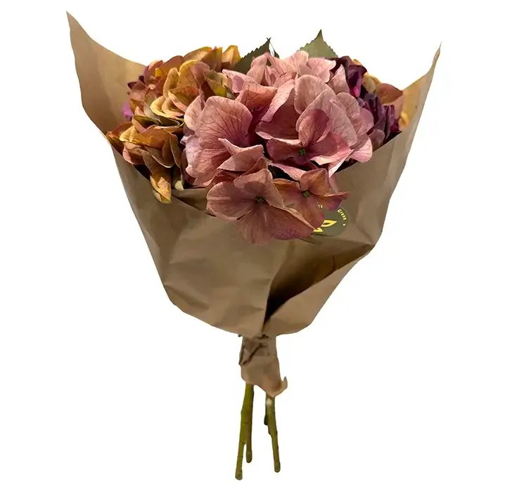 Kunstig hortensia buket i multi farver