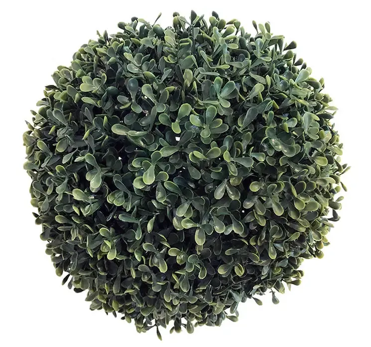 Kunstig buksbom bold af plast i grøn