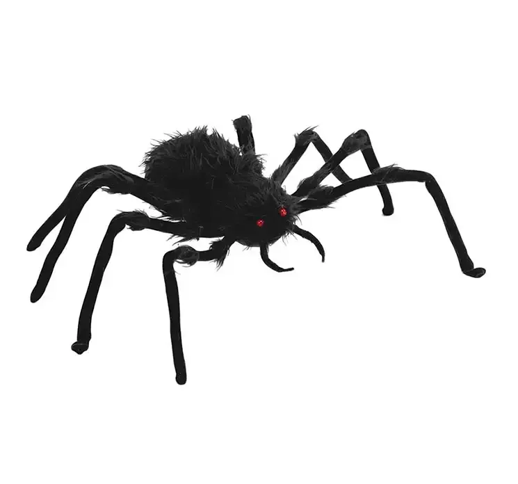 Kunstig edderkop i sort af polyester