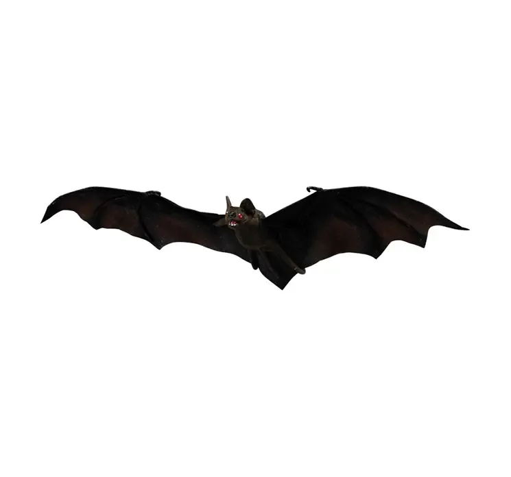 Kunstig flagermus flyvende i sort
