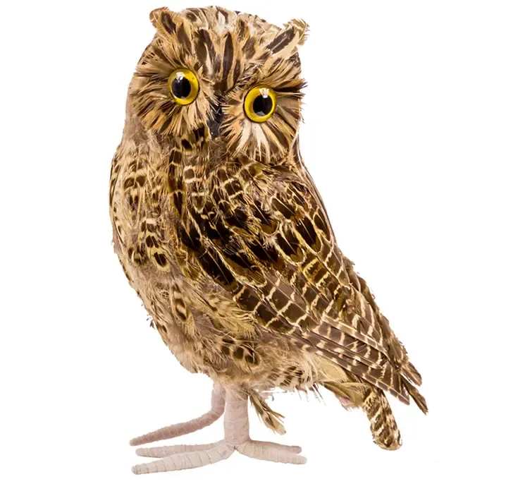 kunstig ugle i brunlige farver