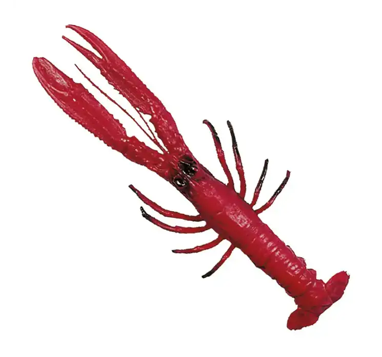 Hummer kunstig fisk af plast i rød 30cm
