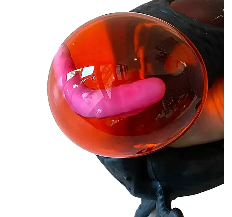 Edderkop kunstig plast med slim indhold 8cm closeup
