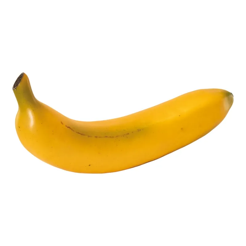 Kunstig banan af gummi i gul