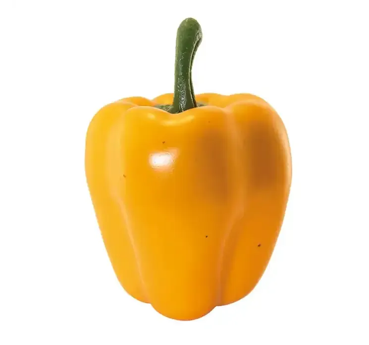 Peberfrugt i gul af plast kunstig mad