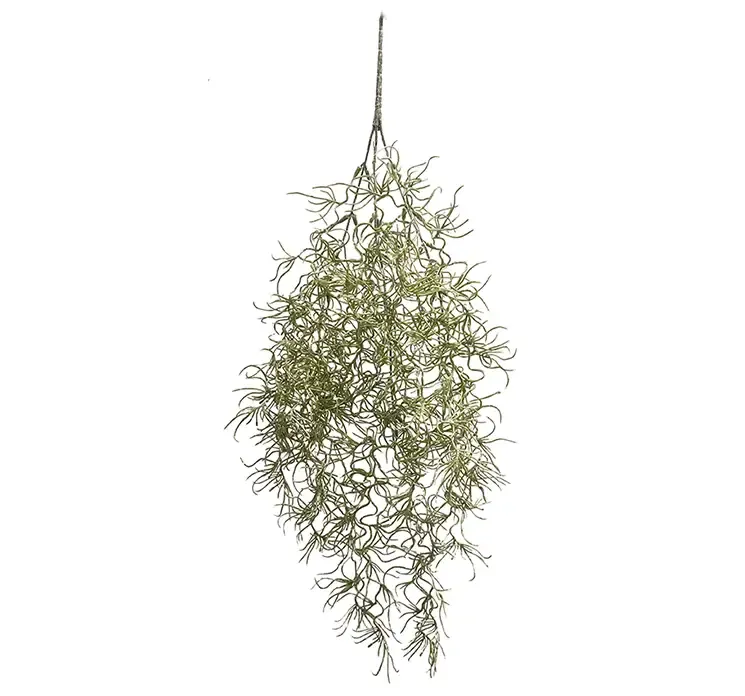 Kunstig græshænger af plast i grøn