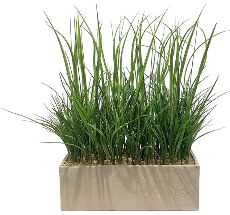 Kunstig græs i potte af plast uv beskyttet