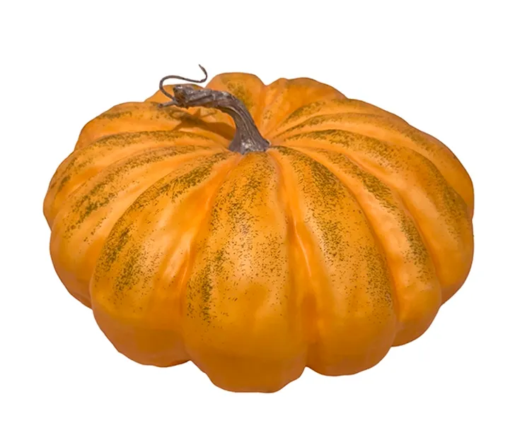 Kunstig græskar i orange af plast