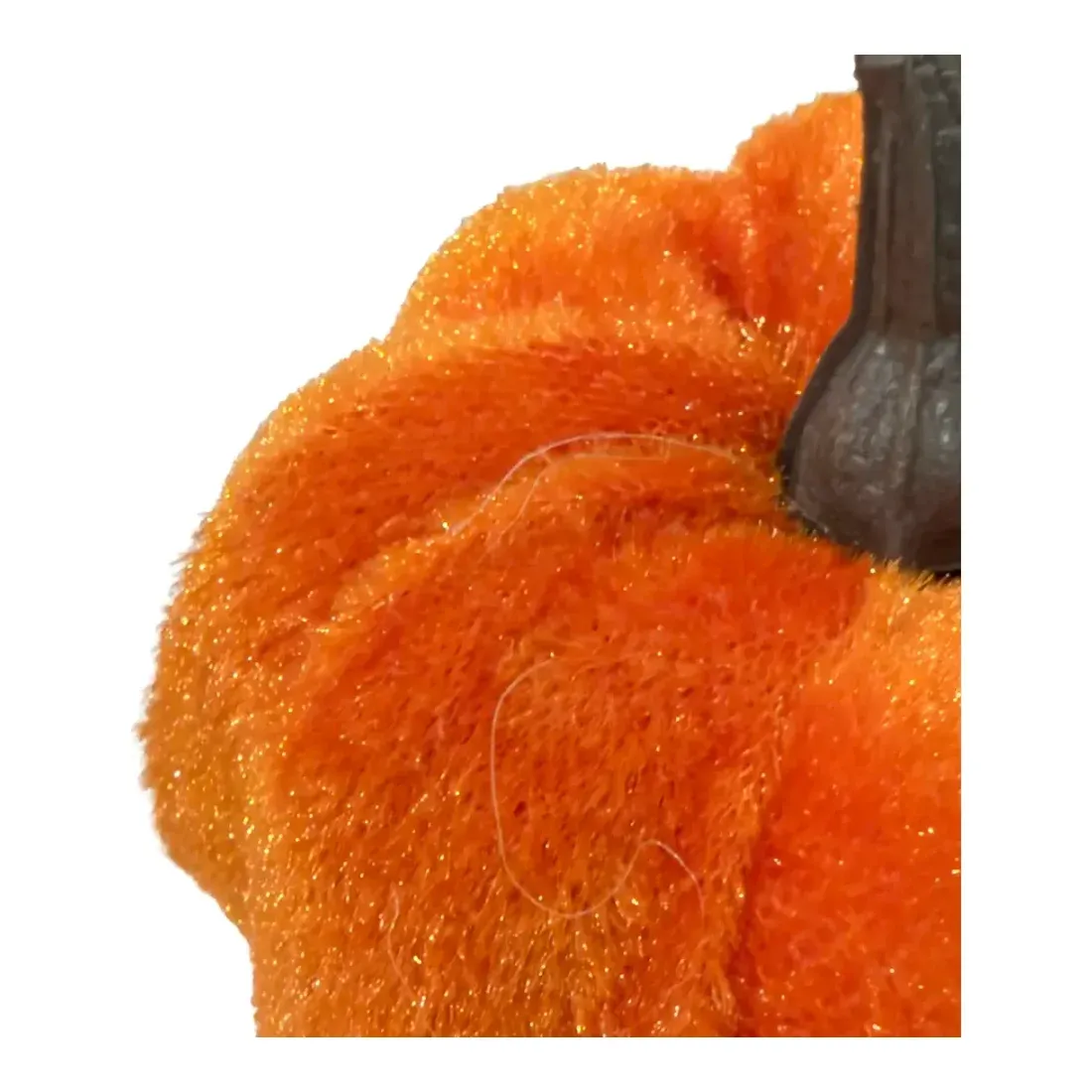 Græskar kunstige af tekstil i orange, net med 8 stk. 6cm closeup