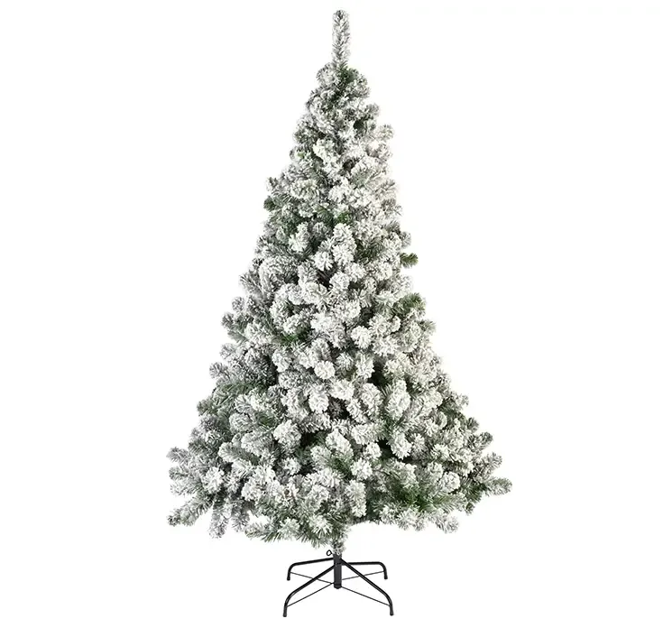 Grantræ med sne Imperial kunstigt af PVC og brandhæmmende 180cm