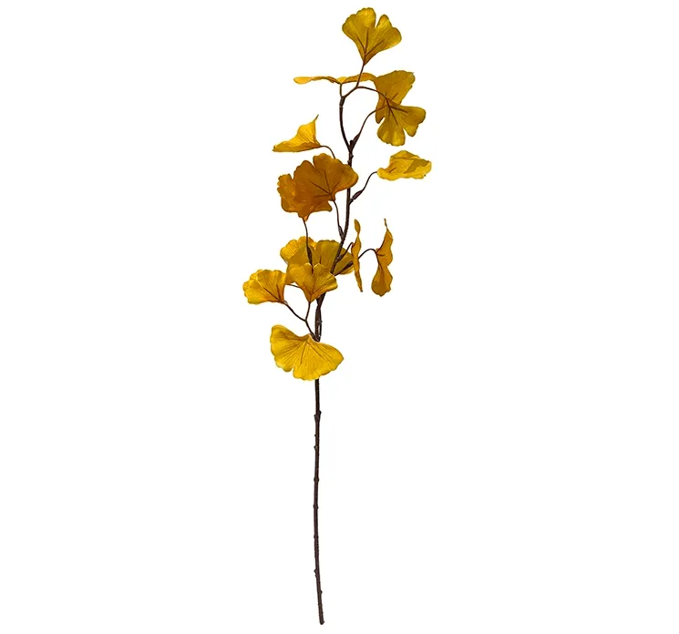 kunstig gingko efterårsgren i gul