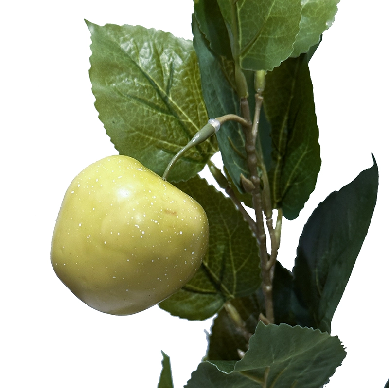 Æblegren med grønne æbler kunstig af plast 85cm closeup