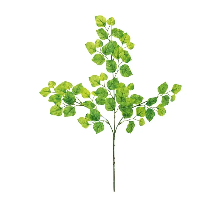 Kunstig birkegren af plast i grøn