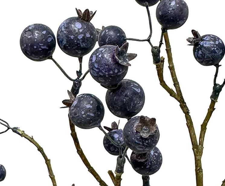 kunstig blåbær gren til dekoration closeup