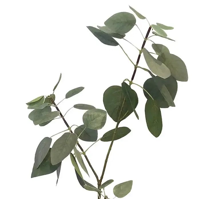 Kunstig paryk busk gren i grøn af plast closeup