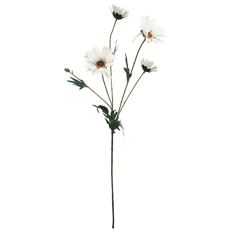 Marguerit gren med hvide blomster, kunstig