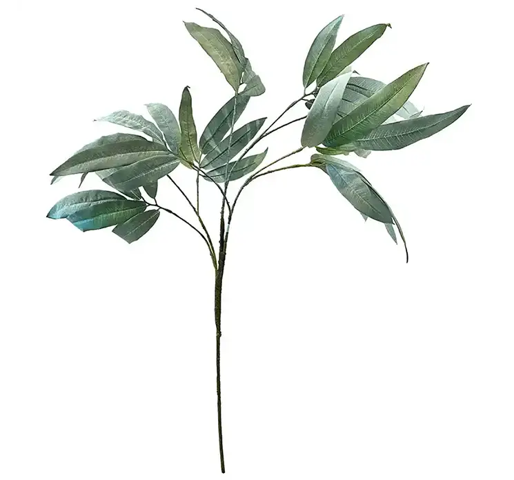 Eukalyptus kunstig gren af plast i støvet grøn 95cm
