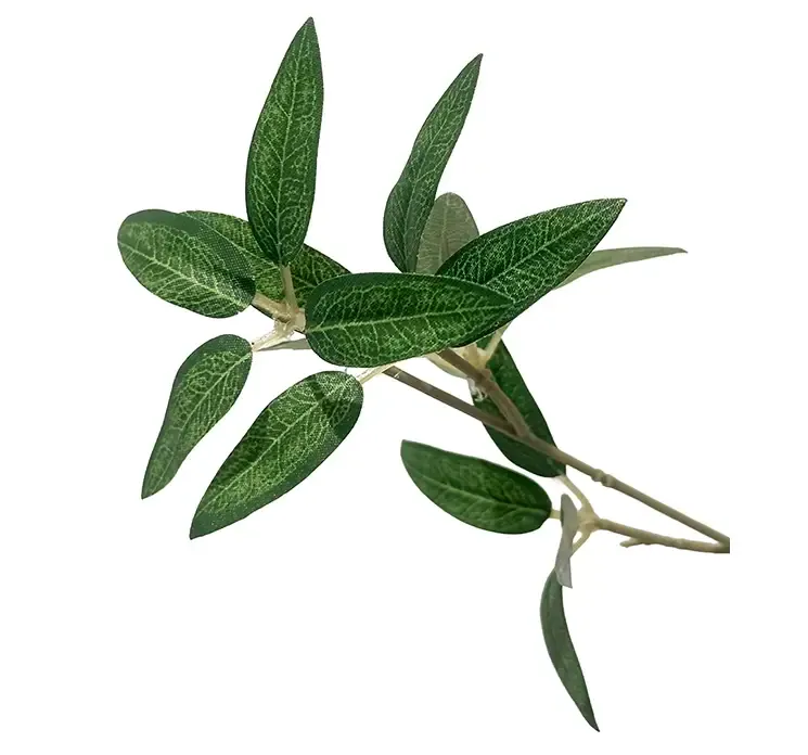 Kunstig eukalyptus gren af plast i grøn closeup