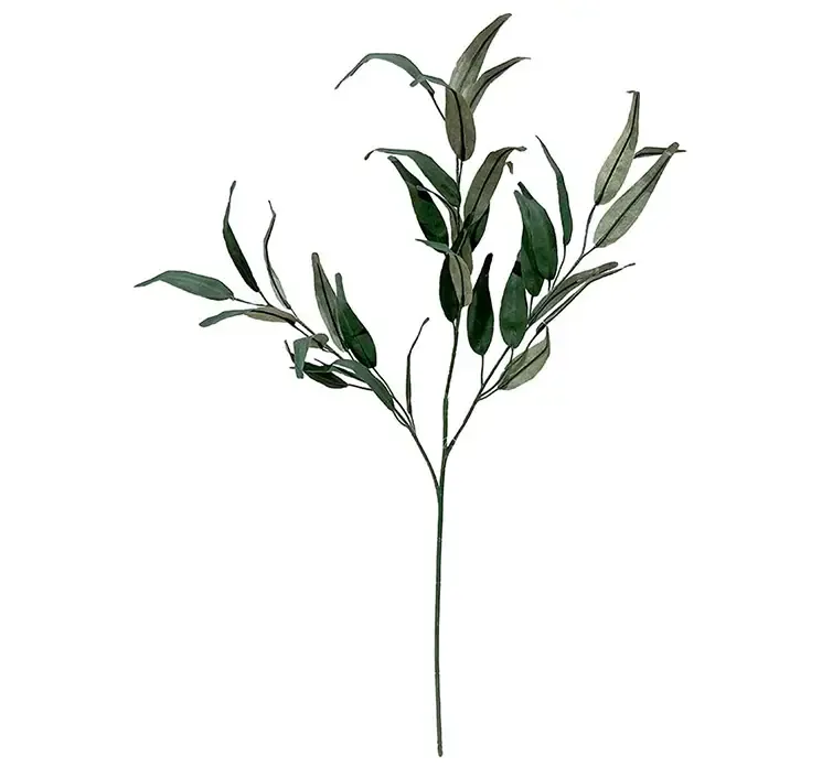 Kunstig eukalyptus gren i grøn af plast