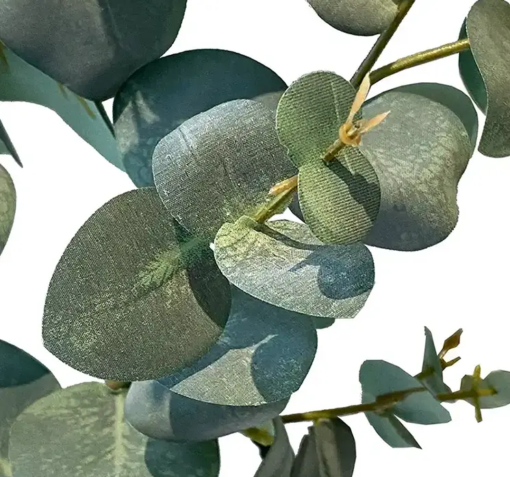 Eukalyptus gren kunstig af plast i grøn 115cm closeup
