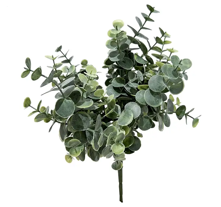 Eukalyptus på stilk kunstig gren af plast i grøn 30cm