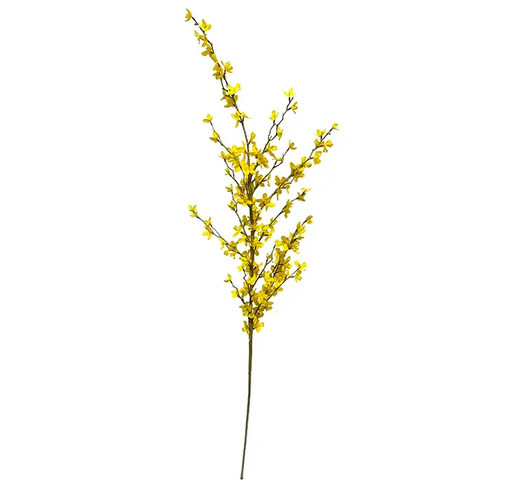 Kunstig forsythia gren i gul af plast