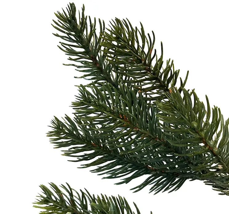 Gren kunstig gran af plast i grøn model nisse 90cm closeup