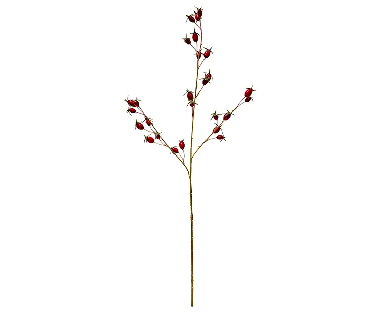 Kunstig hybengren med røde bær