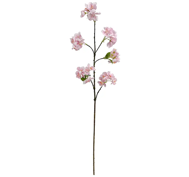 Kirsebærgren af plast med små lyserøde blomster kunstig gren