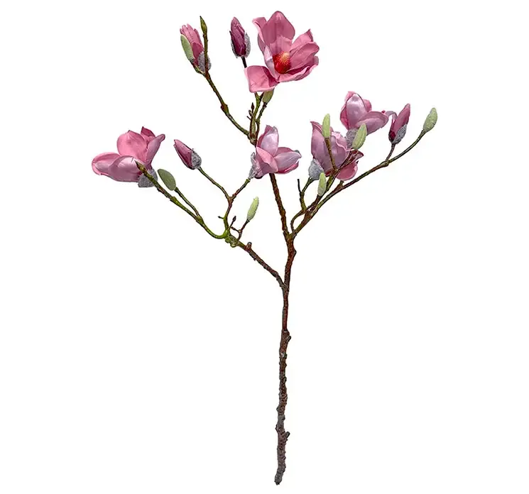 Kunstig magnoliagren af plast i fuchsia