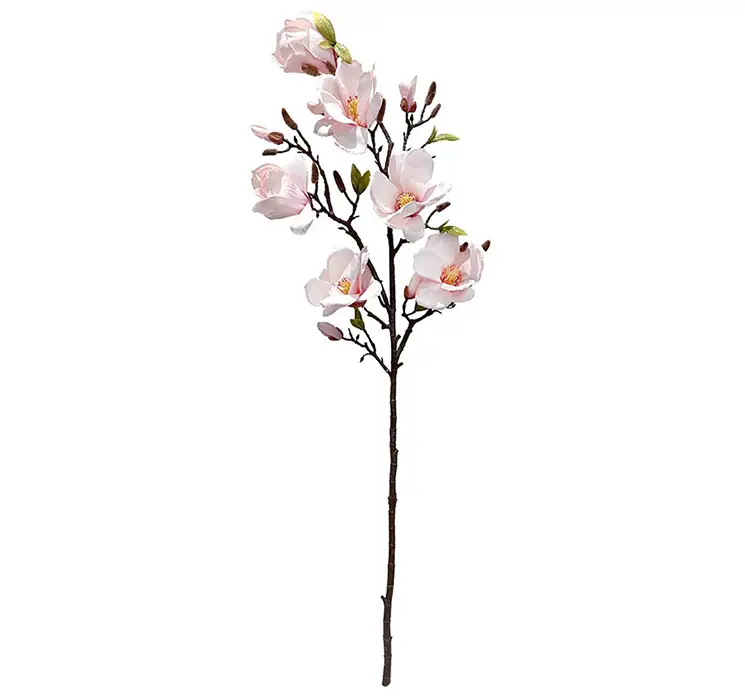 Magnolia gren kunstig blomst af plast med lyserøde blomster