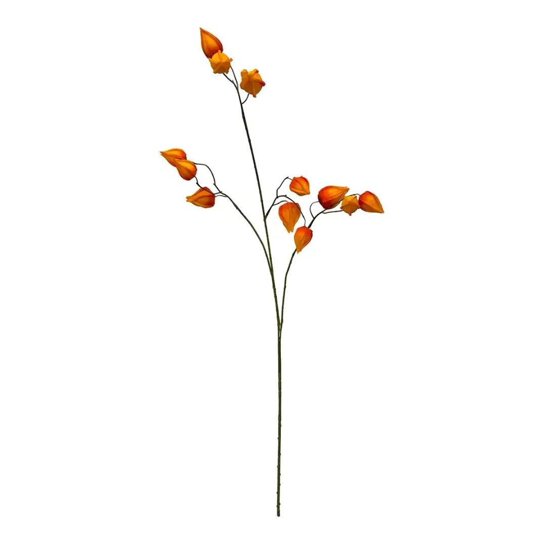 Japansk lygte, ananaskirsebær blomst også kaldet Physalis af plast i orange 83cm