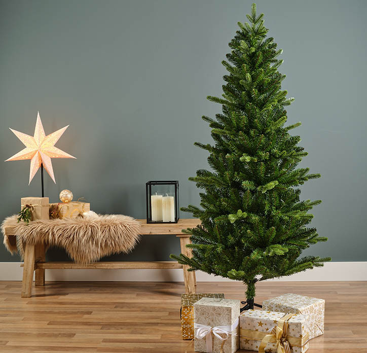kunstig killington slim grantræ i stuemiljø
