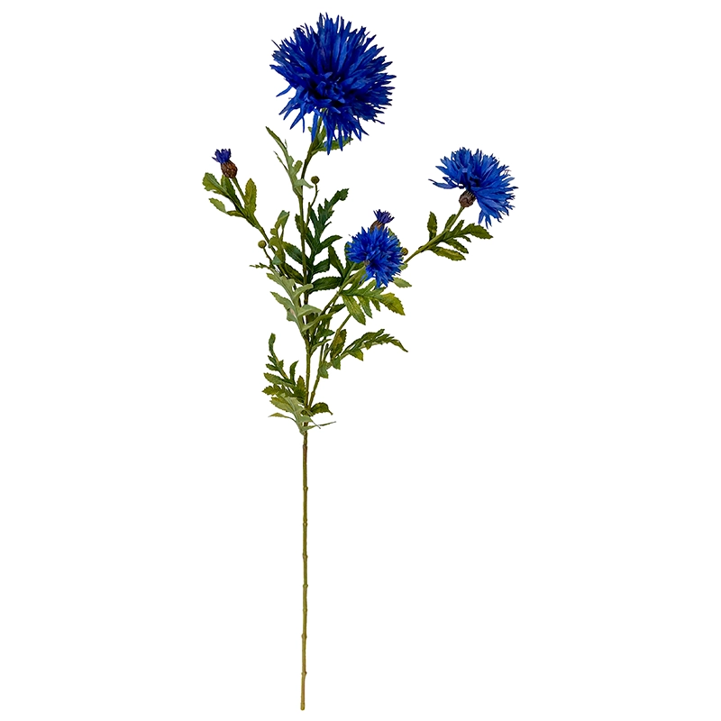 Kornblomst af plast i blå, kunstig blomst