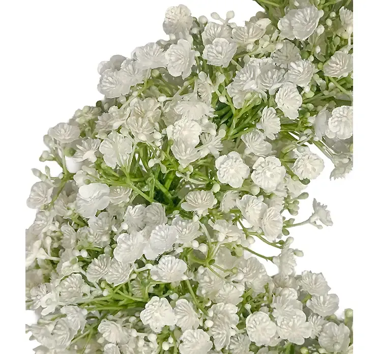 Kunstig brudeslør krans af plast i hvid cl.oseup