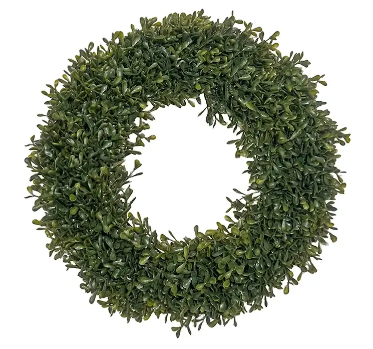 Kunstig buksbom krans af plast uv beskyttet